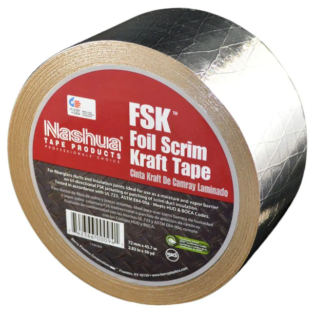 FSK NASHUA 3-IN FOIL SCRIM KRAFT TAPE - Tapes